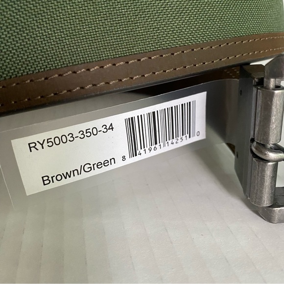 NWT Rocky leather belt with tooled metal and camo inserts size 34 - Picture 8 of 12